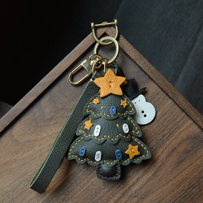 Christmas Duo Handmade Leather Charms