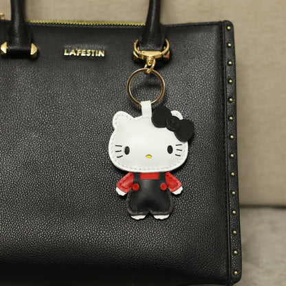 Cute Cat Handmade Leather Charm