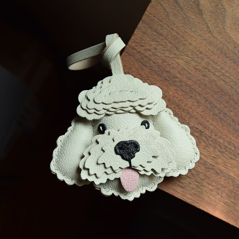 Poodle Handmade Leather Charm