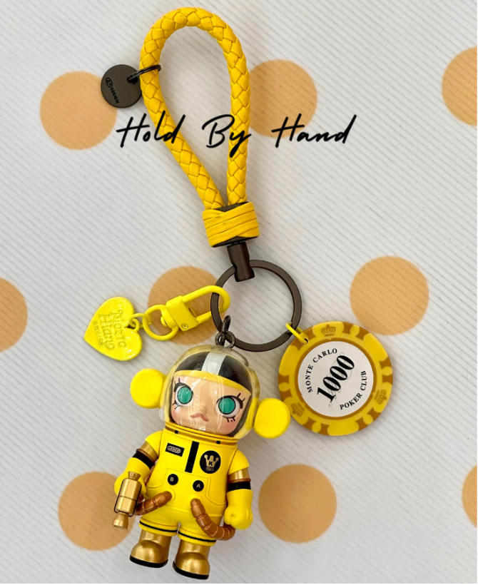 Original Space Molly 100% Pop Mart Keychain Bag Pendant