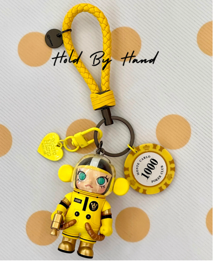 Original Space Molly 100% Pop Mart Keychain Bag Pendant