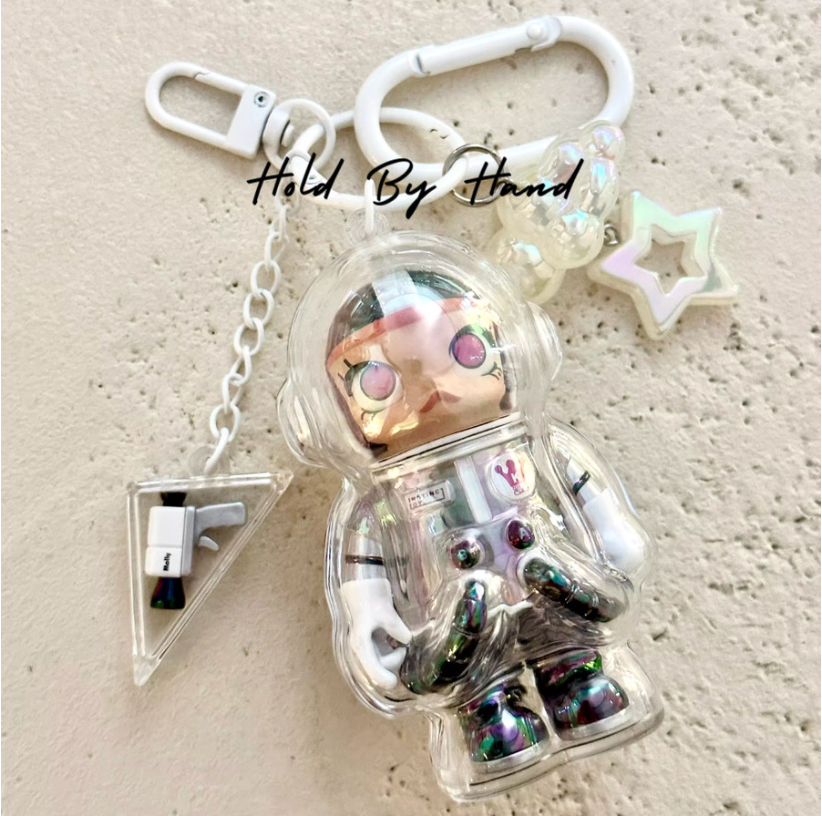 Original Space Molly 100% Pop Mart Keychain Bag Pendant