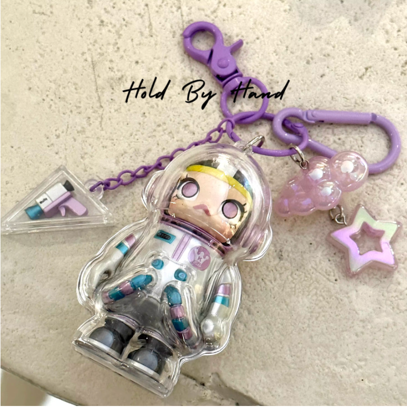Original Space Molly 100% Pop Mart Keychain Bag Pendant