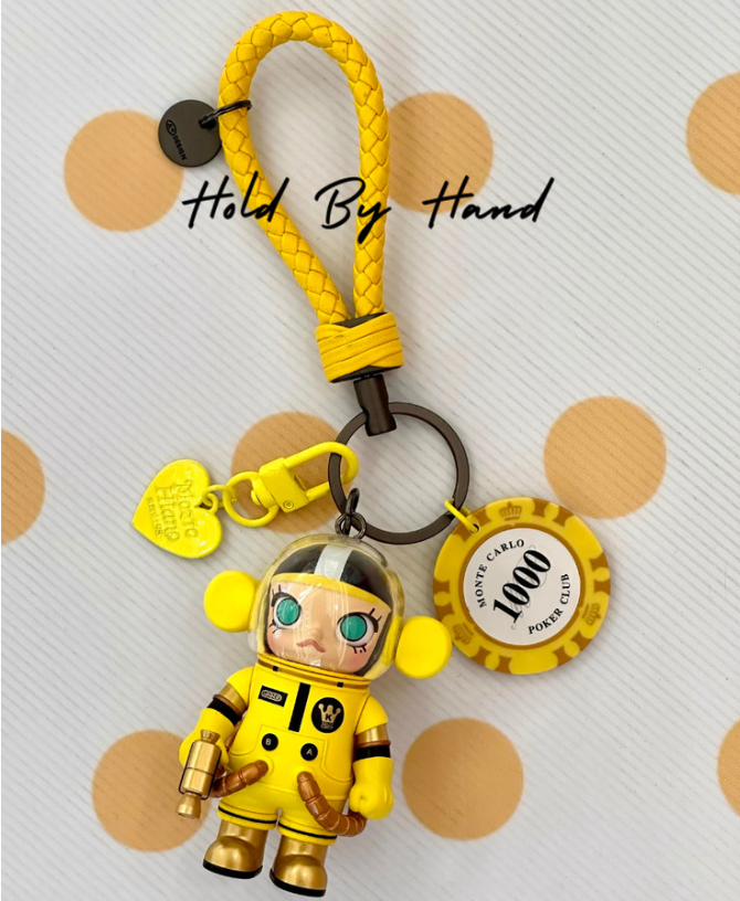 Original Space Molly 100% Pop Mart Keychain Bag Pendant