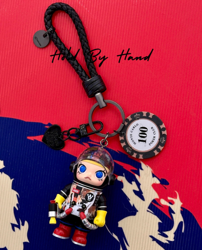 Original Space Molly 100% Pop Mart Keychain Bag Pendant