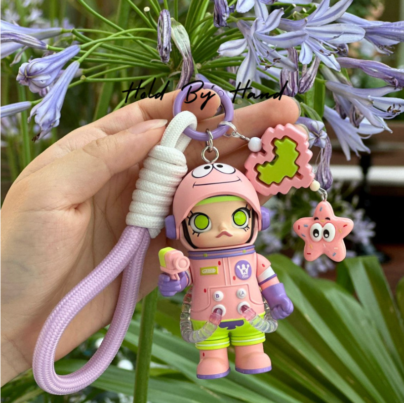 Original Space Molly 100% Pop Mart Keychain Bag Pendant