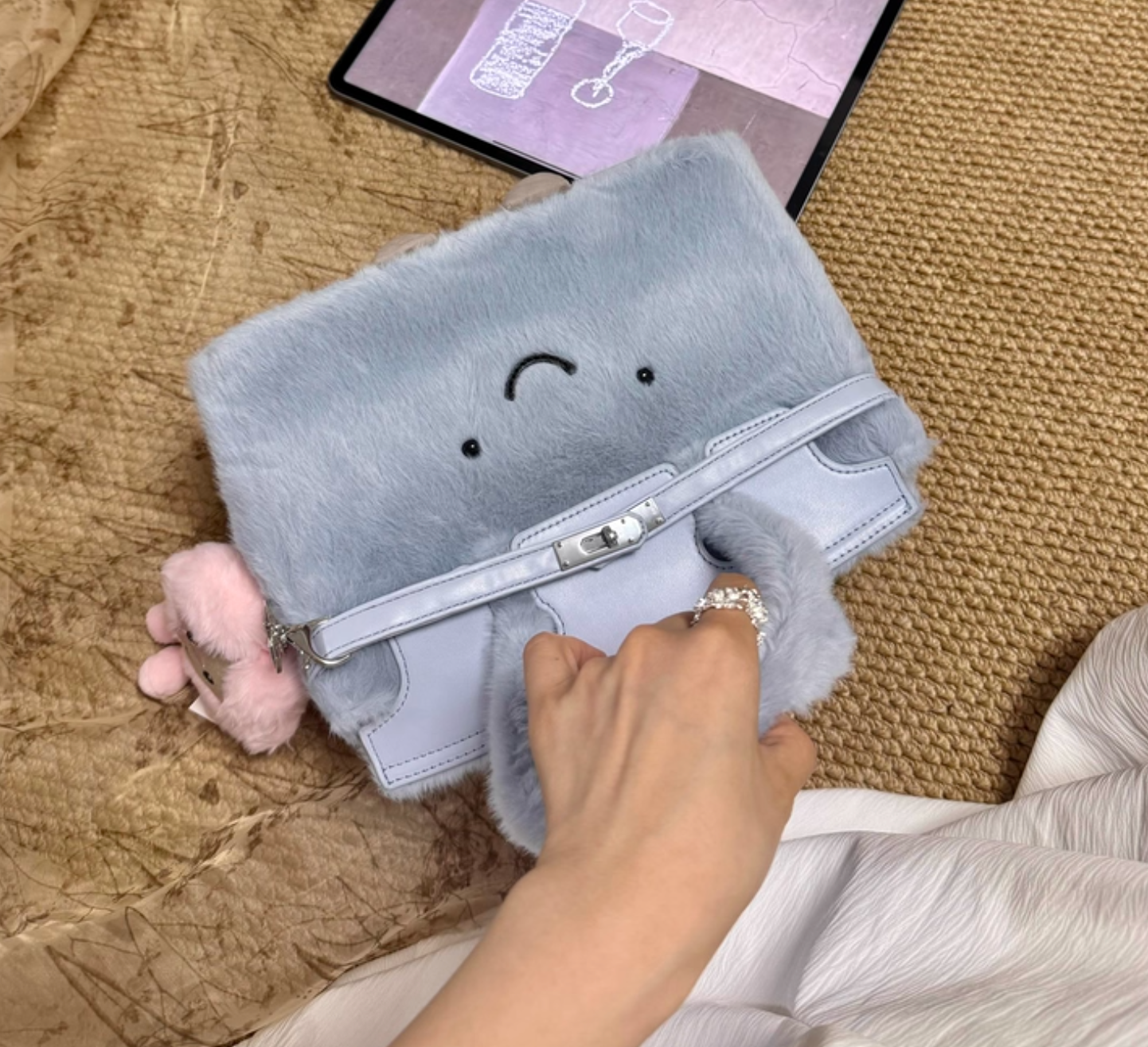 Classic Cloud Blue Pluffy BK Bag