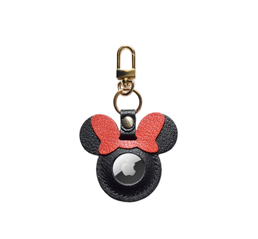 Bow Ears Handmade Leather AirTag Charm