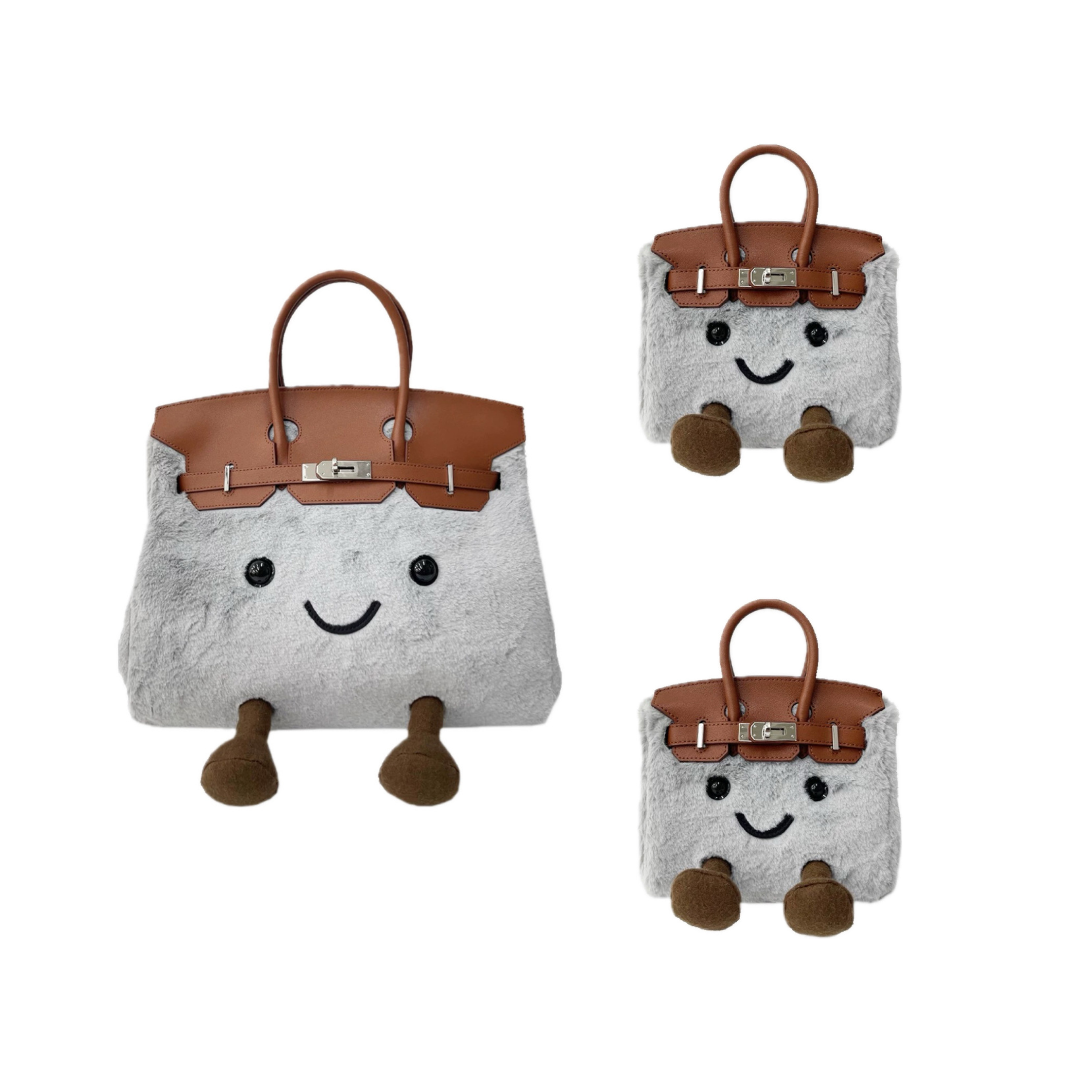 Petite Grey Fluff BK Bag