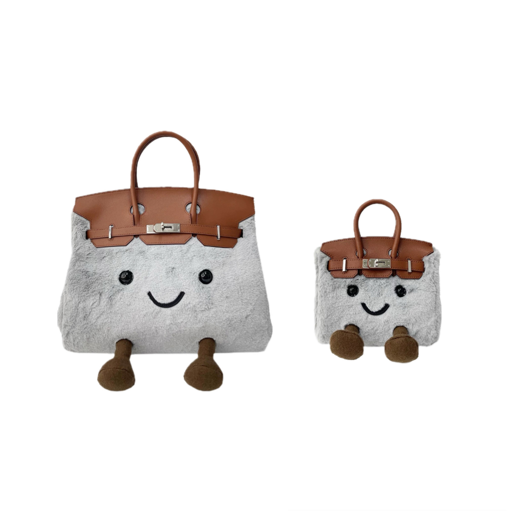 Petite Grey Fluff BK Bag