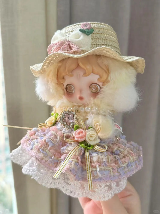 Skullpanda Garden Lace Princess – Handmade Spring Picnic Dress | Fits Skullpanda Plush V1 & V2