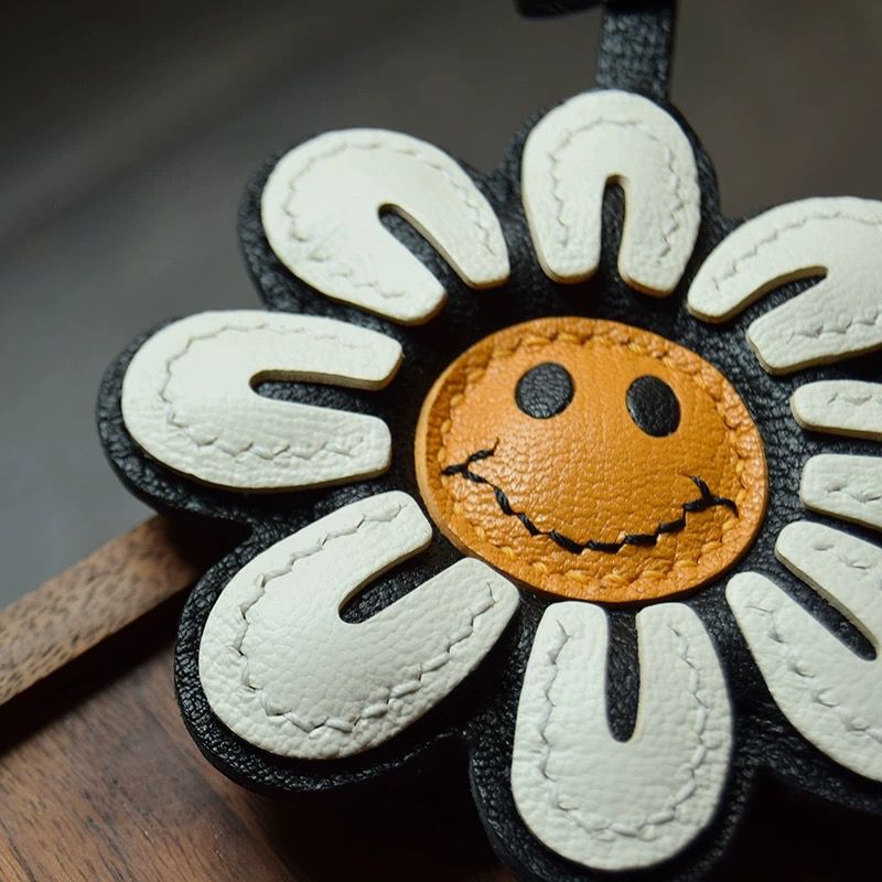 Blissful Bloom Handmade Leather Charm