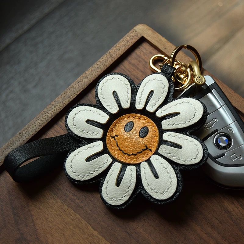 Blissful Bloom Handmade Leather Charm