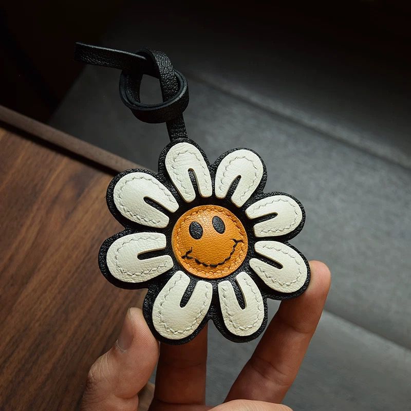 Blissful Bloom Handmade Leather Charm