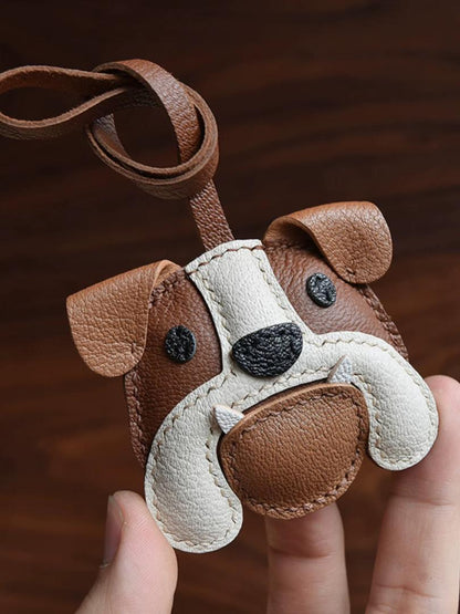 Brave Bulldog Handmade Leather Charm