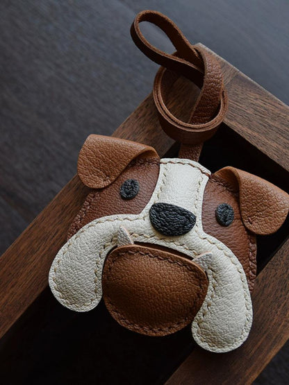 Brave Bulldog Handmade Leather Charm