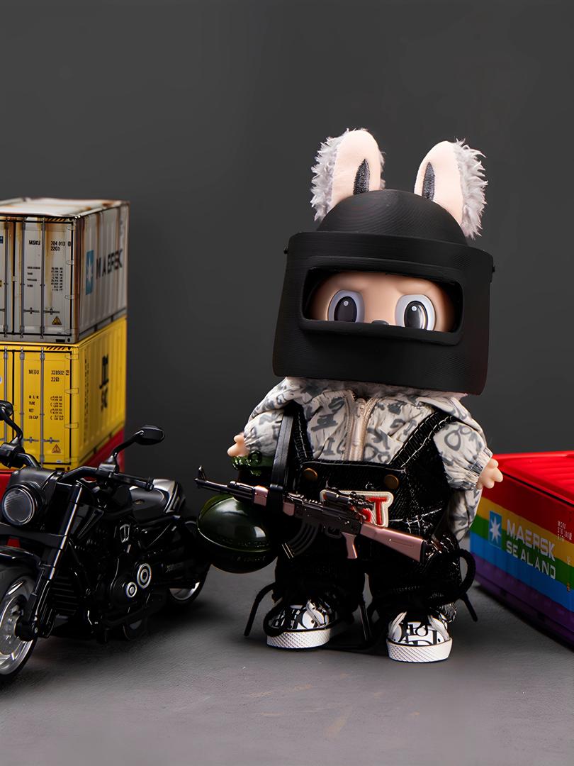 Labubu Elite Strike – Tactical Battle Outfit Set | Fits 17cm Labubu Plush Figures