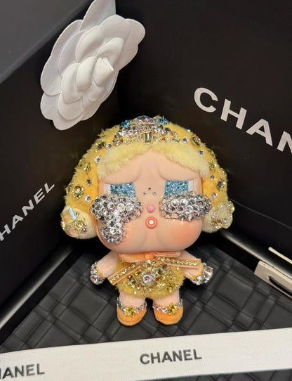 Authentic Pop Mart Crybaby Vinyl Plush Customized with Swarovski Crystals – Handmade Collectible