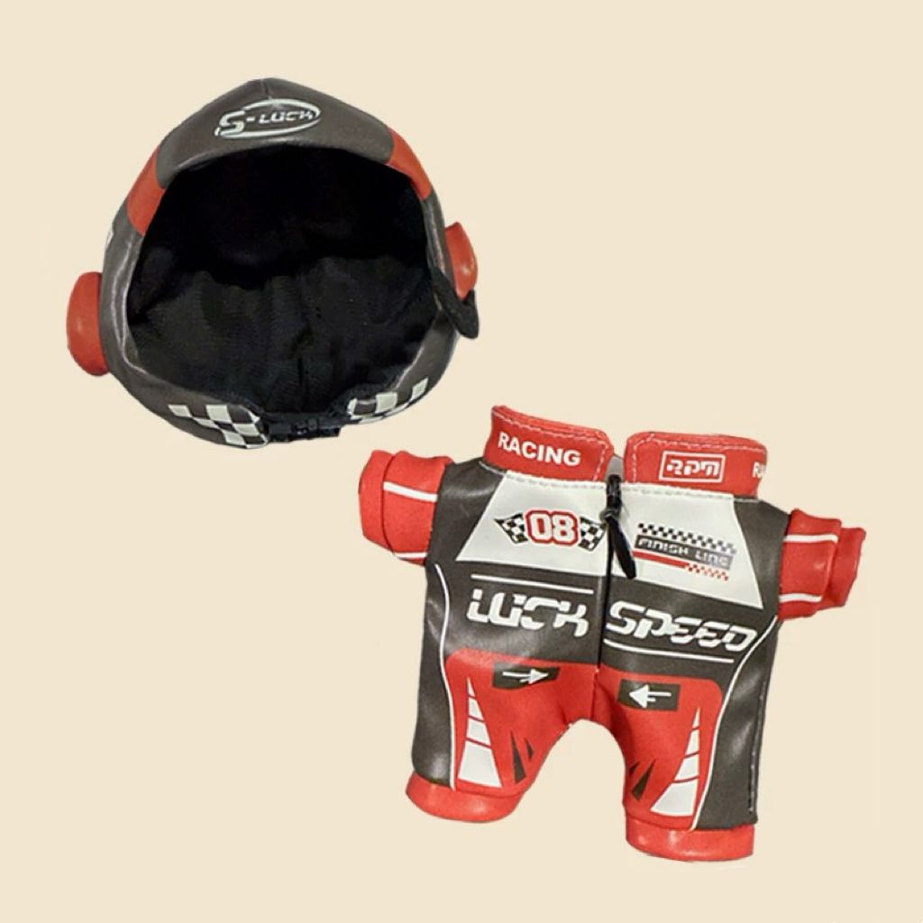 Labubu Biker Handmade Costume Outfit | Fits 17cm | Sporty Summer Style