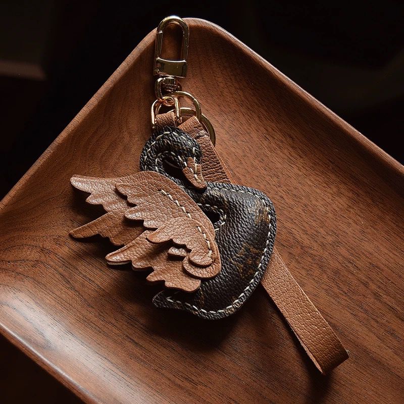 Graceful Swan Handmade Leather Charm