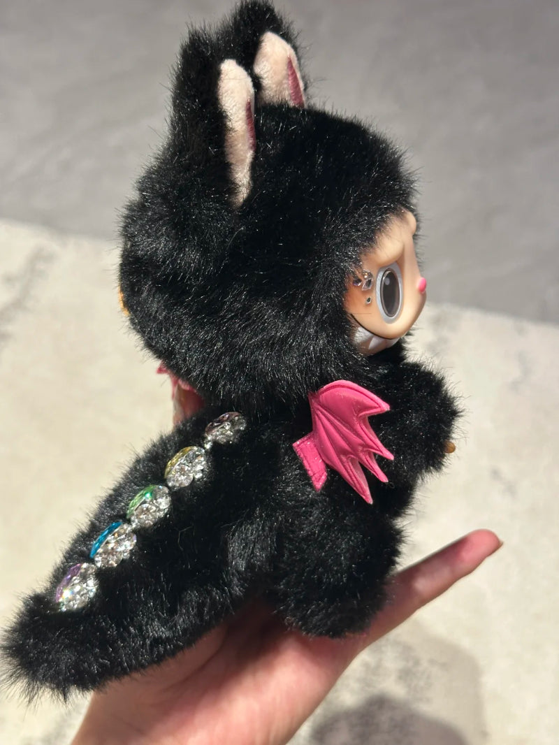 Zimomo Noire Éclair Custom Plush Charm (Original Labubu Base)